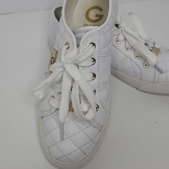 G By Guess Backer Quilted White Sneaker, Size 7 - Picture 3 of 10